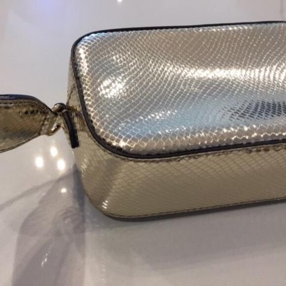 Michael Michael Kors Maisie Metallic Gold 2 in 1 Camera Crossbody Bag NWT $498 - Picture 9 of 12